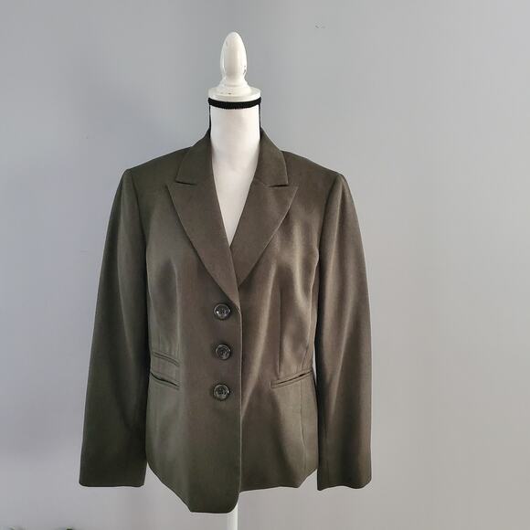 Evan Picone Women's Gray Wide Leg Pants Suit 14 - Picture 2 of 12